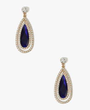 Sparking blue eye drop earring silver plated drop earring for women6