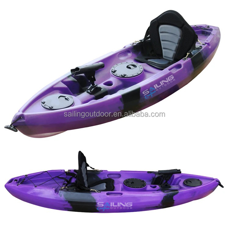 Wholesale 8 ft Factory Direct Plastic Best Price Canoe Single Fishing Kayak Cheap Sailing Outdoor Kayaks