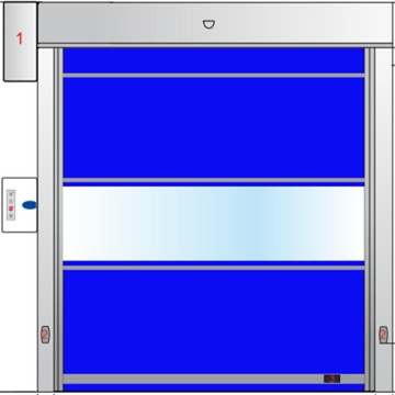 電気PVCの高速アクション扉をロールアップします