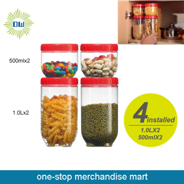 plastic food jar with lid