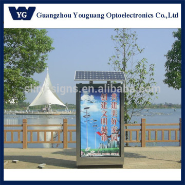 Outdoor battery powered solar LED light box