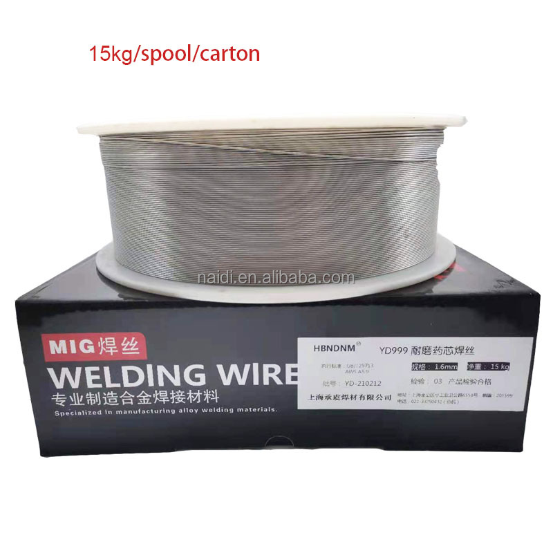 high hardness hrc>70 hardfacing co2 mig welding wire yd998 1.2mm for roller press surface