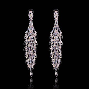 Retro Crystal Diamond Earrings For Girl