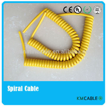 6 core electric spiral cable