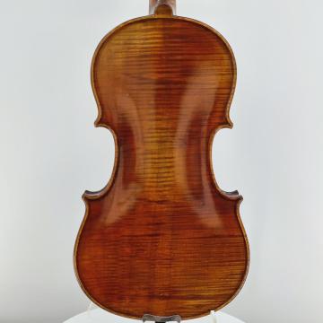 Violino artesanal com pintura a óleo em chamas