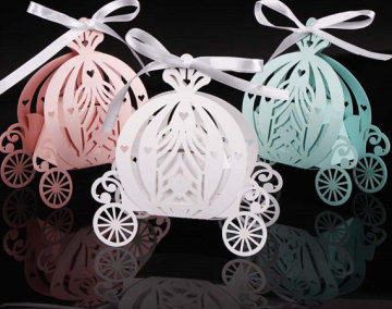 Cinderella Pumpkin Carriage Wedding Favor Gift Boxes