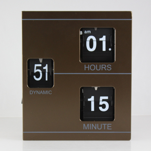 Flip Clock in legno a forma di libro