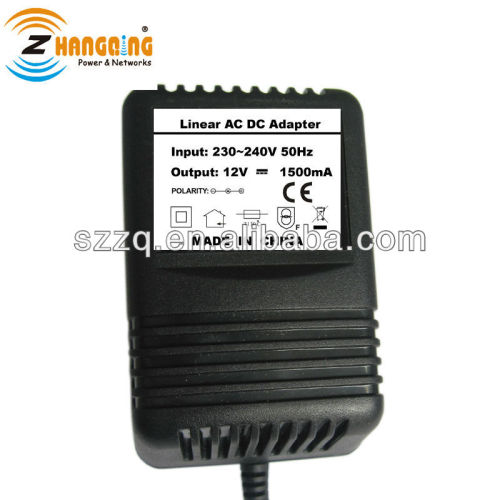 wall mount AC DC 12v 1.5a linear power supply