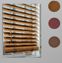 2"Realistic Wood Grain Horizontal Venetian Blinds