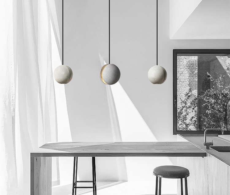 Multi Drop Concrete Pendant LightofApplication Kitchen Pendant Lights For Sale
