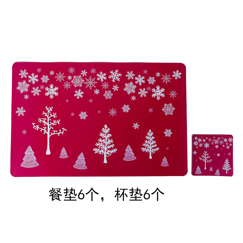 deer Snow Scene Pattern Soft Thickened Cotton Red Christmas Tablecloth Rectangular/Round Dustproof Cover Towel