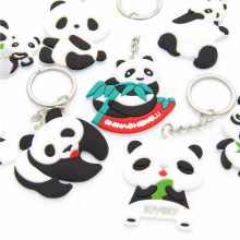 Cute Animal Key Chains: Rubber Panda Key Rings for Promotion