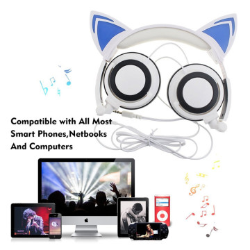 professional factory wired cat ear headphone best quality