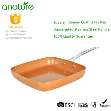 Copper Aluminum Nonstick Square Frying Pan