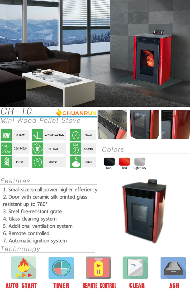 Best Small Biomass Pellet Stove Fireplace (CR-10)