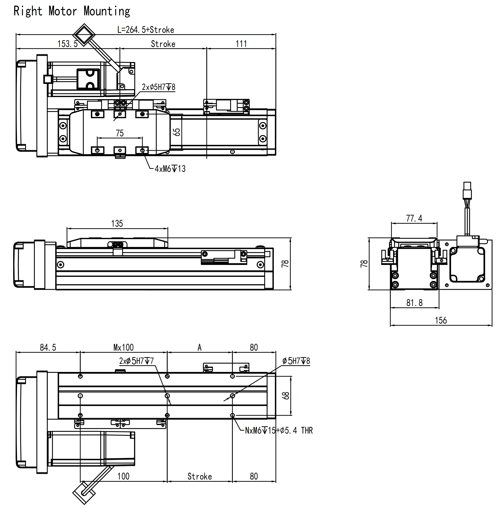 ATH80 linear module right mount