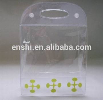 Clear pvc plastic bag with snap button