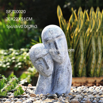 Fiberglass couple figurine garden figurine