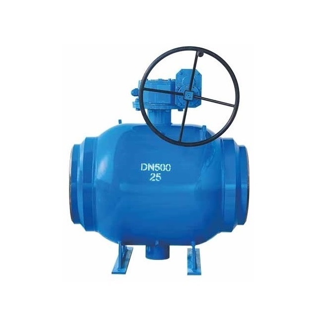 Worm gear type full bore welded ball valve