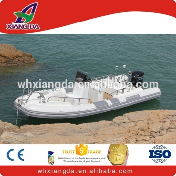 Large luxury rigid hull boat steering console boat