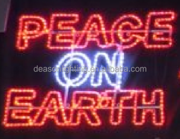 Peace on Earth Rope Light Motif