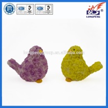 4.2" Colorful Polyresin Unqiue Flower Design Brid Figurines