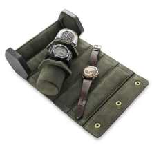 PU Leather Portable 3-slots rolling watch boxes