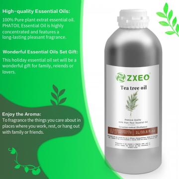 Aceite esencial del árbol de té puro y orgánico