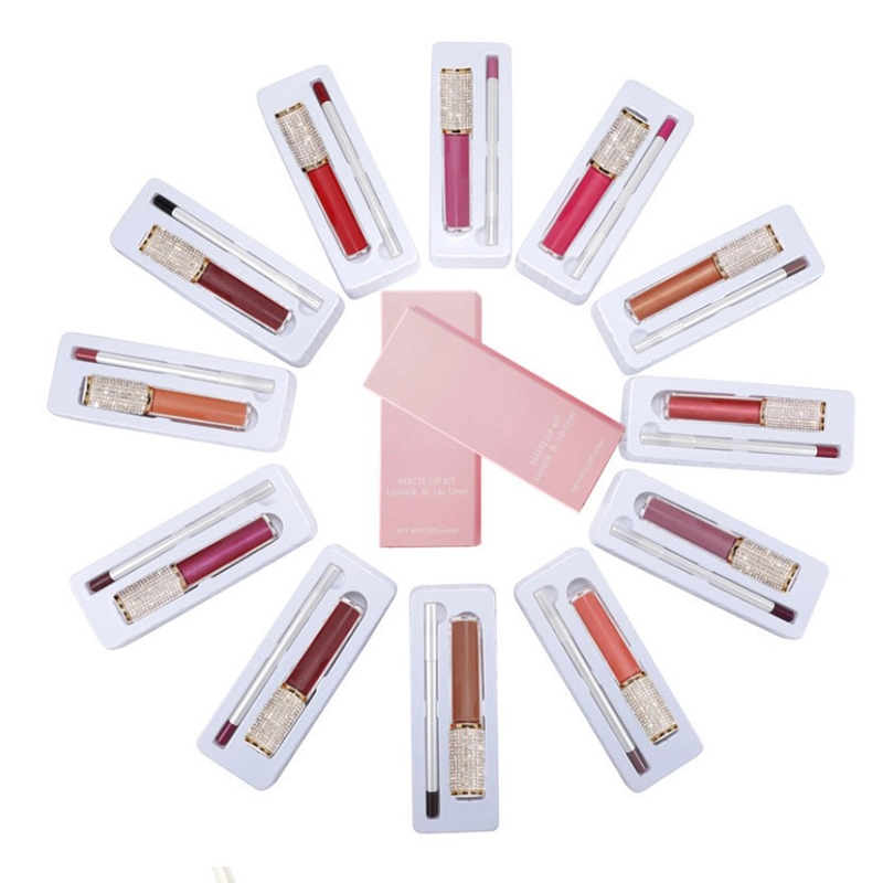 Make Up Vegan Lipstick Private Lab Labbror e rossetto set 2in1 rossetti cosmetici