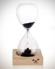 Creative wooden glass magnet magnetic hourglass timer