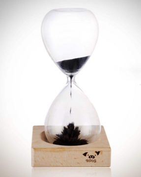 Creative wooden glass magnet magnetic hourglass timer