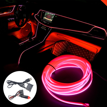 Ultra Thin USB LED Neon Light Strip for Car Interior