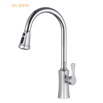 Polished Kitchen Mixer Taps Pull-out