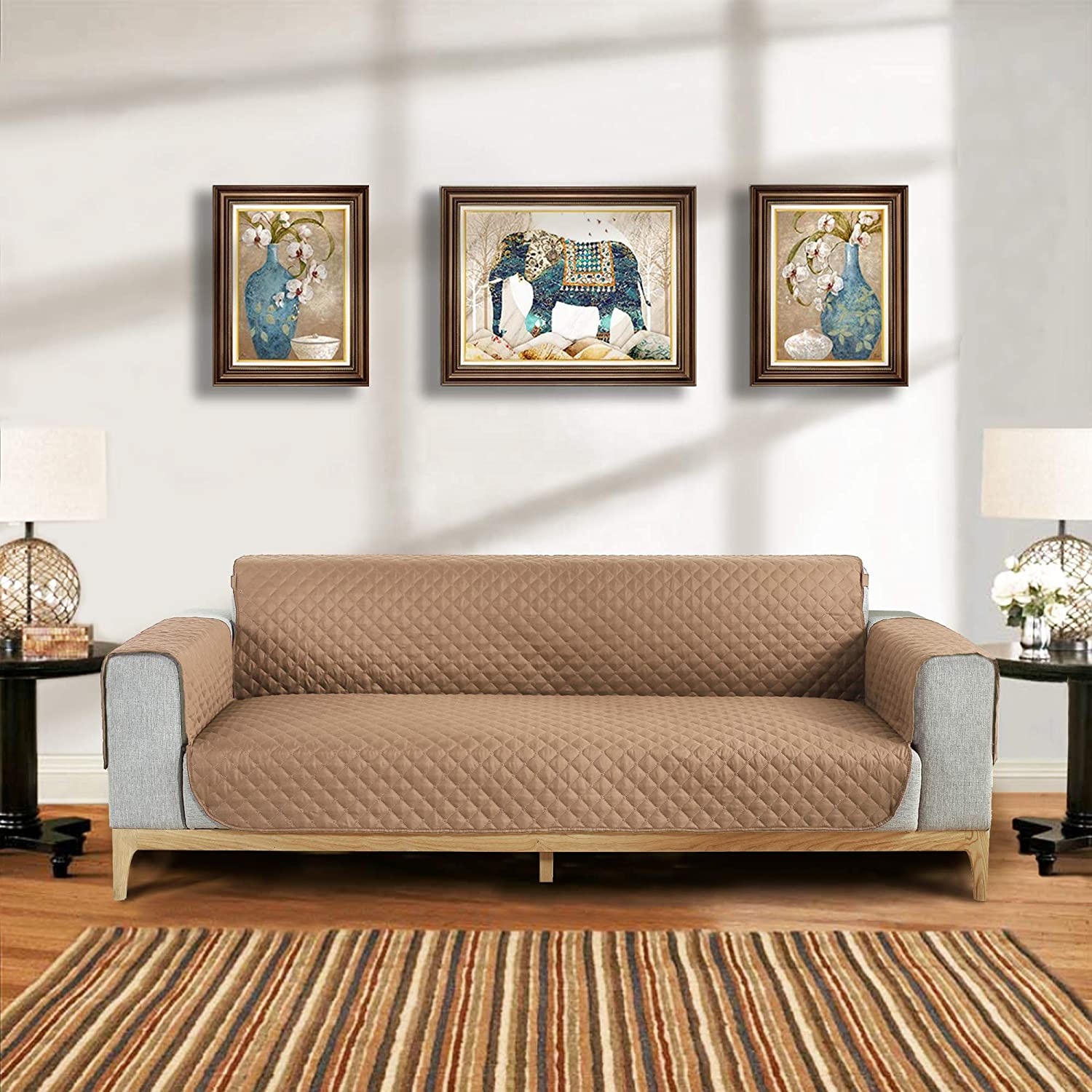 BSCI certificate factory waterproof microfiber fabric ultrasonic embossing sofa cover with water resistant