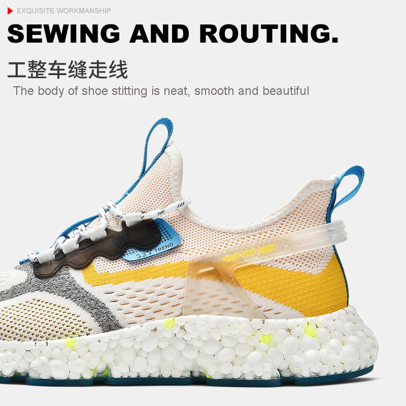 new style popcorn grain fly knit casual shoes men's running shoes breathable,shoes running men sport,men sports shoes