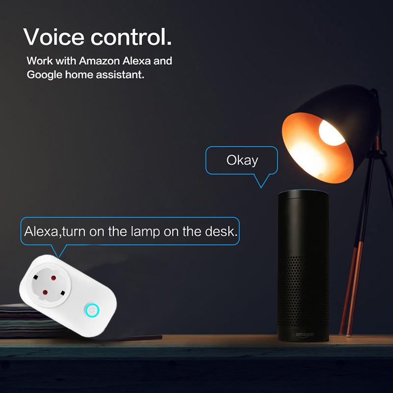 Wireless Echo Timer Google Amazon Alexa Outlet Europe EU WiFi Socket Smart Plug