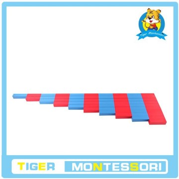 Tiger Montessori Materials:C010 Numberical Rods Mathematics Learning Materials