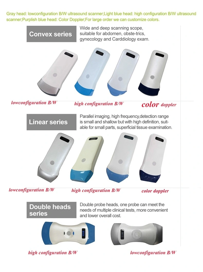 Latest Design Wireless Ultrasound Linear Probe for Hospital