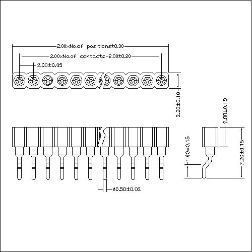 MFHDM-XXXX01 Machined Socket connectors 2.0 mm MFHDM series 