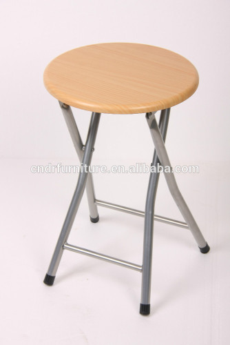 Metal Folding Stool,MDF seat