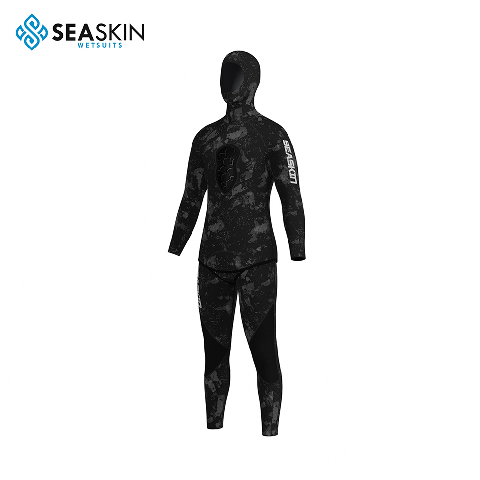 Seaskin 3mm iki özel kamuflaj neopren dalış takım elbise mızrak kuşu insan için wetsuit