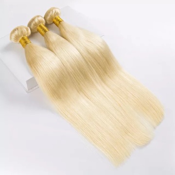 Raw Russian Hair 613 Blonde Raw  Virgin Brazilian 613 Blonde Hair Bundles 613 Blonde Cuticle Aligned Hair From Indian