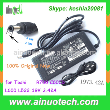 Original new R700 C600D L600 L522 laptop charger for Toshiba 19V 3.42A 65W laptop adaptor replacement