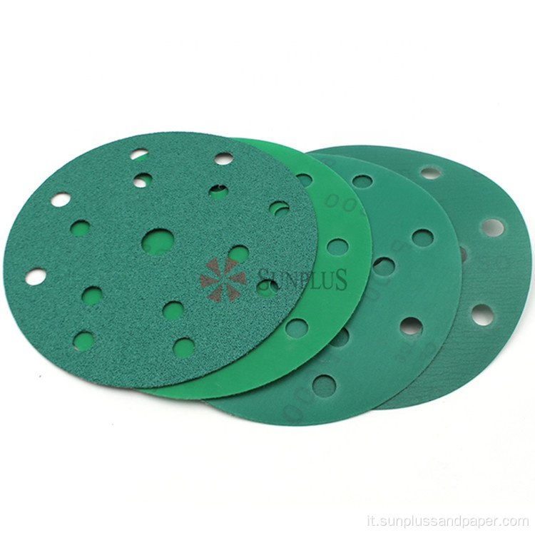 Dischi di levigatura del film verde in alluminio ossido abrasivo
