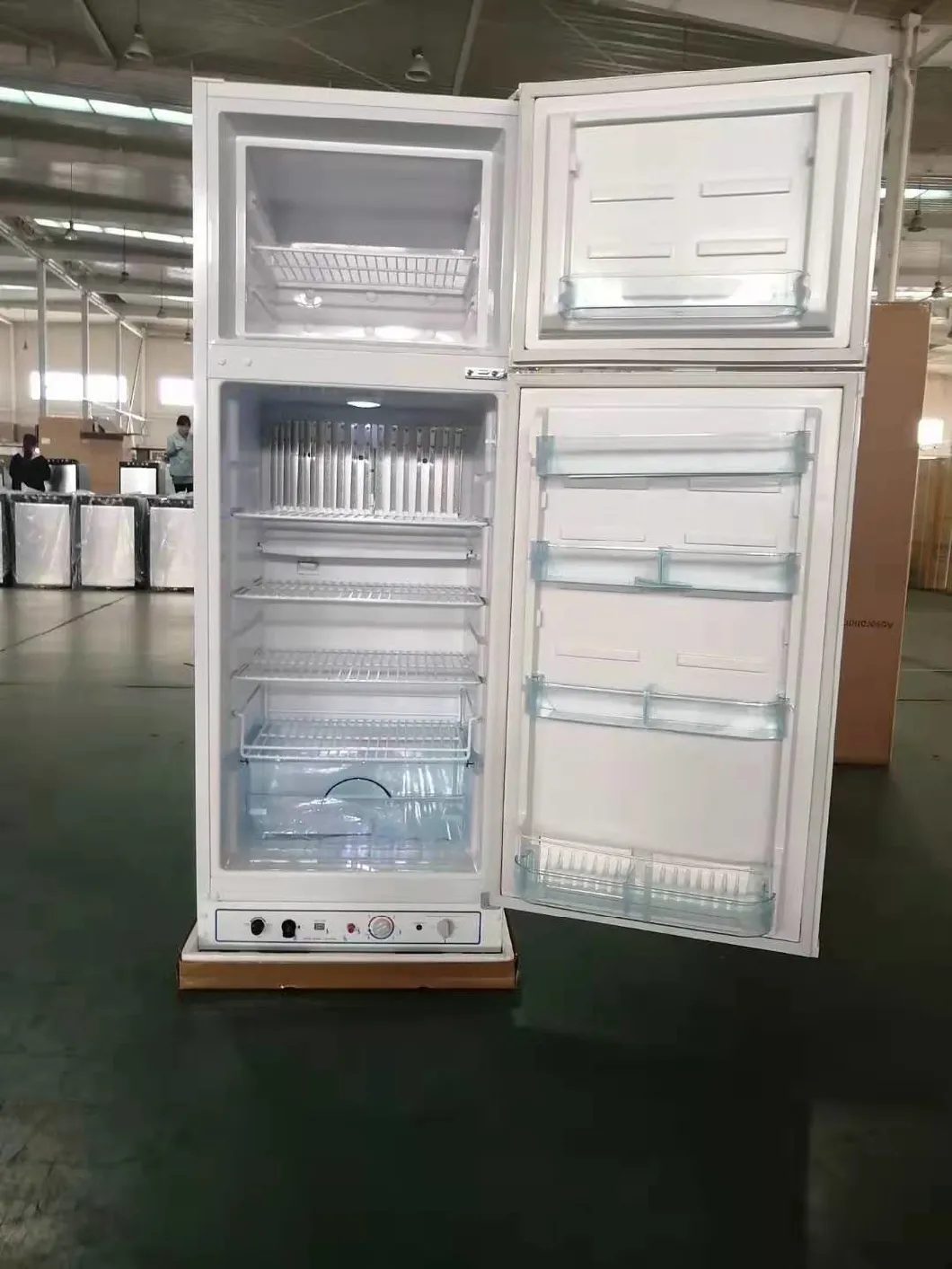 275L Gas Powered Outside Use Double Door Gas Fridge Freezer LPG Refrigerator