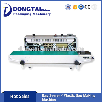 Professional continuous working plastic bag sealing machine