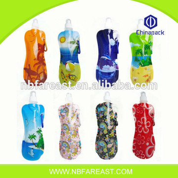 Colorful Plastic Water Foldable Sports Bottle, Foldable Shaker Bottles