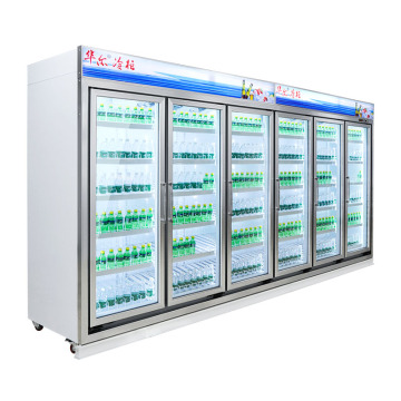 Micheal Retail Drink Showcase 6 Door Cooler Display Beverage Fridge