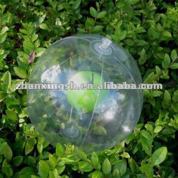 inflatable beach ball with 3d apple inside,inflatable ball with inner apple,inflatable beach ball with 3d item inside