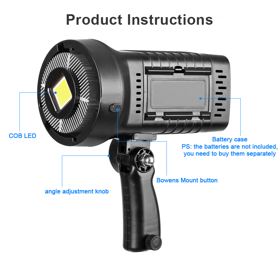 Luz de vídeo LED de salida continua de 200 W con 3 filtros de color Luz de disparo de fotografía de luz diurna regulable de 5600 K con reflector